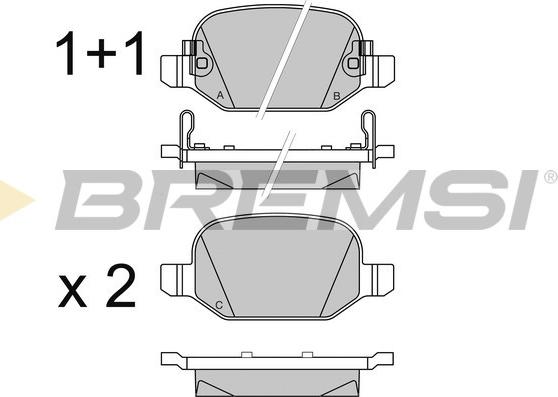 Bremsi BP3524 - Тормозные колодки, дисковые, комплект autospares.lv