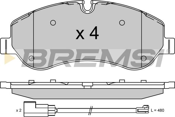 Bremsi BP3525 - Тормозные колодки, дисковые, комплект autospares.lv