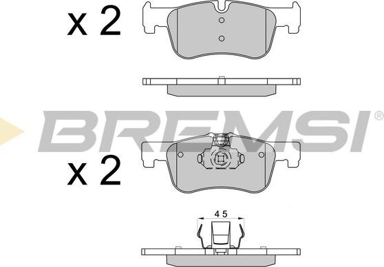 Bremsi BP3520 - Тормозные колодки, дисковые, комплект autospares.lv