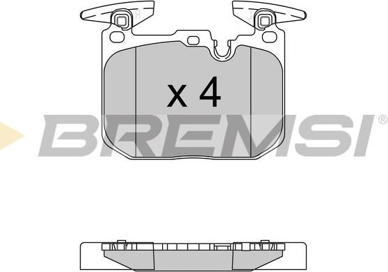 Bremsi BP3522 - Тормозные колодки, дисковые, комплект autospares.lv