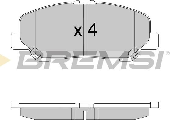 Bremsi BP3579 - Тормозные колодки, дисковые, комплект autospares.lv