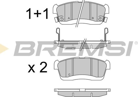 Bremsi BP3575 - Тормозные колодки, дисковые, комплект autospares.lv