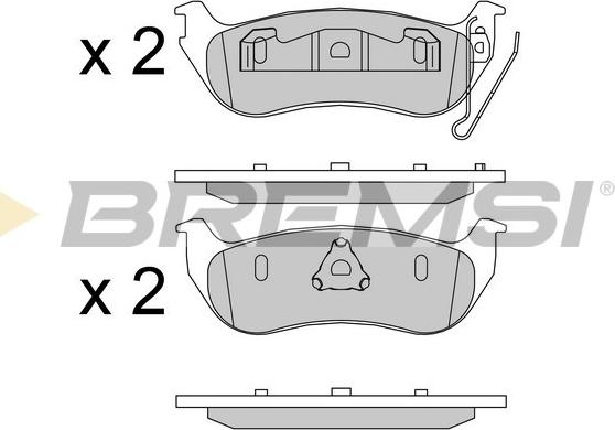 Bremsi BP3576 - Тормозные колодки, дисковые, комплект autospares.lv