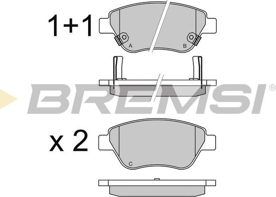 Bremsi BP3577 - Тормозные колодки, дисковые, комплект autospares.lv