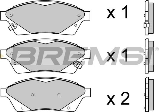 Bremsi BP3694 - Тормозные колодки, дисковые, комплект autospares.lv