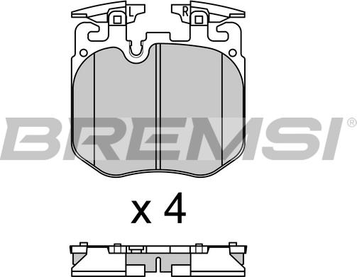 Bremsi BP3692 - Тормозные колодки, дисковые, комплект autospares.lv