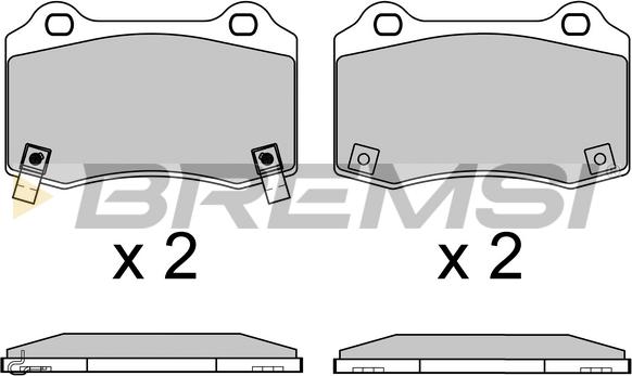 Bremsi BP3649 - Тормозные колодки, дисковые, комплект autospares.lv