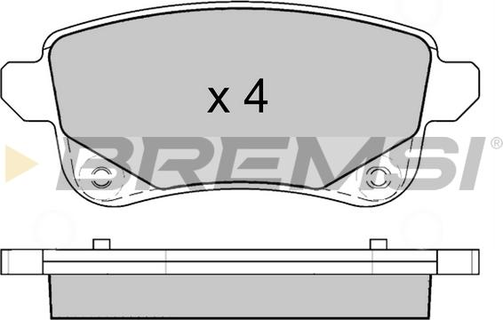 Bremsi BP3645 - Тормозные колодки, дисковые, комплект autospares.lv