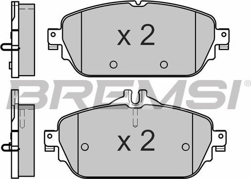 Bremsi BP3640 - Тормозные колодки, дисковые, комплект autospares.lv