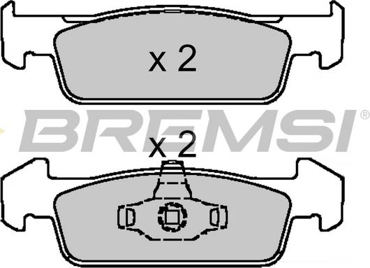 Bremsi BP3647 - Тормозные колодки, дисковые, комплект autospares.lv