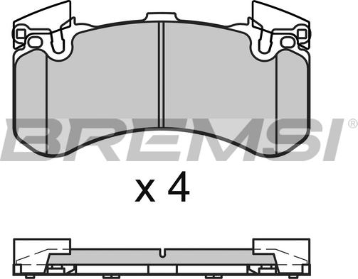 Bremsi BP3654 - Тормозные колодки, дисковые, комплект autospares.lv