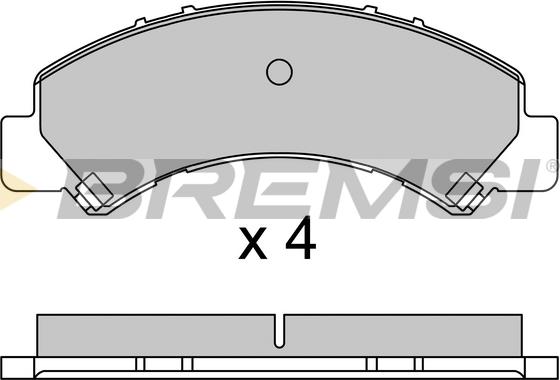 Bremsi BP3650 - Тормозные колодки, дисковые, комплект autospares.lv