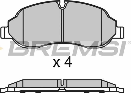 Bremsi BP3651 - Тормозные колодки, дисковые, комплект autospares.lv