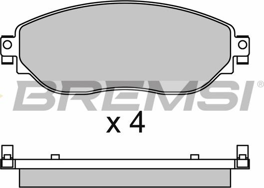 Bremsi BP3653 - Тормозные колодки, дисковые, комплект autospares.lv