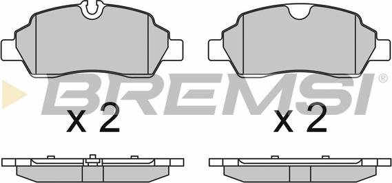 Bremsi BP3652 - Тормозные колодки, дисковые, комплект autospares.lv