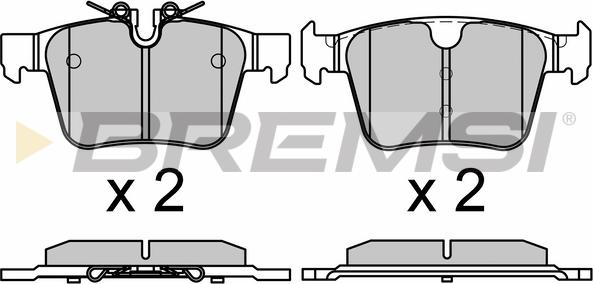 Bremsi BP3664 - Тормозные колодки, дисковые, комплект autospares.lv