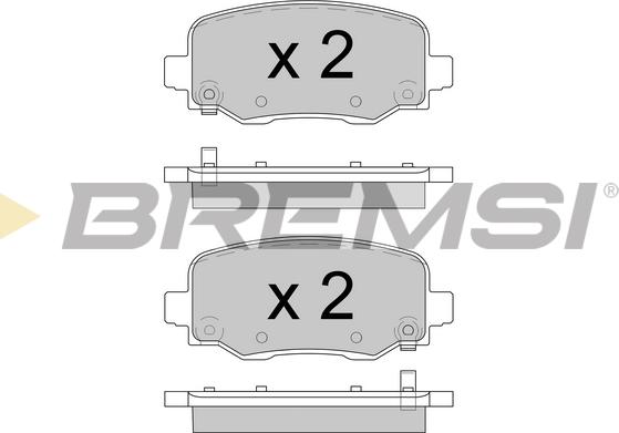 Bremsi BP3604 - Тормозные колодки, дисковые, комплект autospares.lv