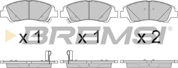 Bremsi BP3606 - Тормозные колодки, дисковые, комплект autospares.lv