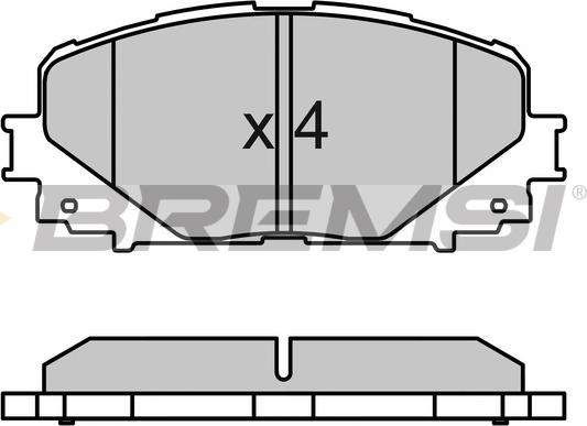 Bremsi BP3600 - Тормозные колодки, дисковые, комплект autospares.lv