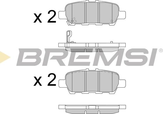 Bremsi BP3608 - Тормозные колодки, дисковые, комплект autospares.lv