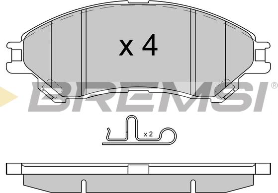 Bremsi BP3603 - Тормозные колодки, дисковые, комплект autospares.lv