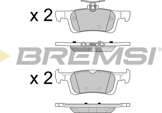 Bremsi BP3602 - Тормозные колодки, дисковые, комплект autospares.lv