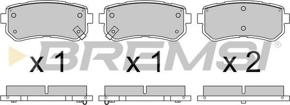 Bremsi BP3614 - Тормозные колодки, дисковые, комплект autospares.lv