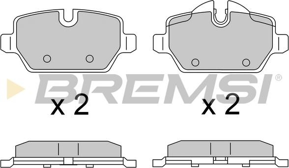 Bremsi BP3616 - Тормозные колодки, дисковые, комплект autospares.lv