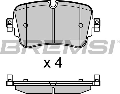 Bremsi BP3686 - Тормозные колодки, дисковые, комплект autospares.lv