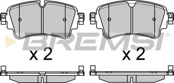 Bremsi BP3688 - Тормозные колодки, дисковые, комплект autospares.lv