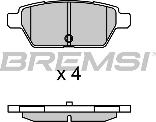 Bremsi BP3683 - Тормозные колодки, дисковые, комплект autospares.lv