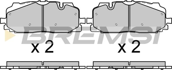 Bremsi BP3687 - Тормозные колодки, дисковые, комплект autospares.lv