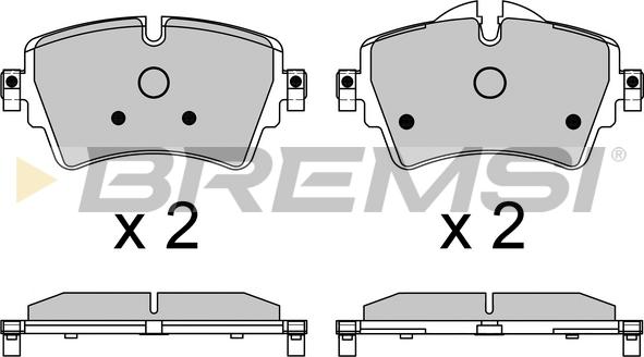 Bremsi BP3639 - Тормозные колодки, дисковые, комплект autospares.lv