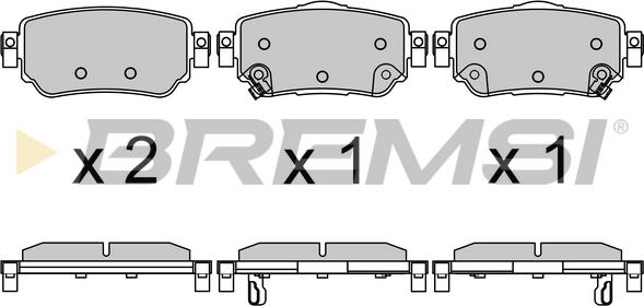 Bremsi BP3630 - Тормозные колодки, дисковые, комплект autospares.lv