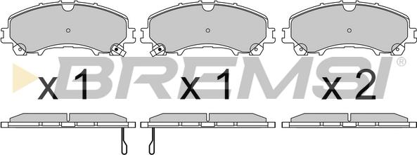 Bremsi BP3638 - Тормозные колодки, дисковые, комплект autospares.lv