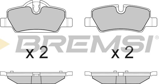 Bremsi BP3632 - Тормозные колодки, дисковые, комплект autospares.lv