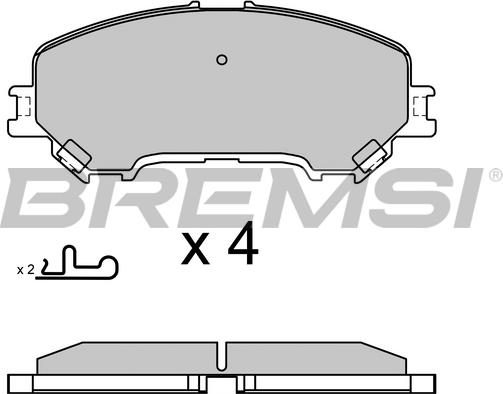 Bremsi BP3629 - Тормозные колодки, дисковые, комплект autospares.lv