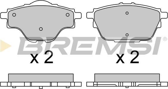 Bremsi BP3625 - Тормозные колодки, дисковые, комплект autospares.lv