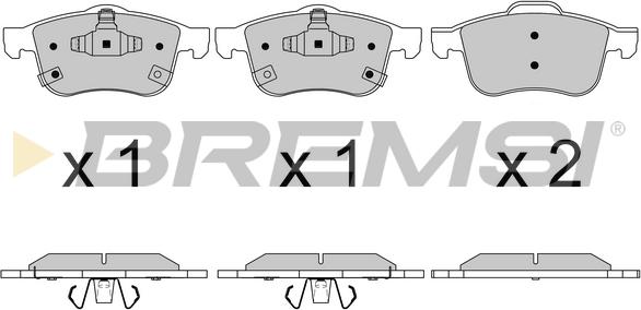 Bremsi BP3626 - Тормозные колодки, дисковые, комплект autospares.lv