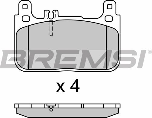 Bremsi BP3628 - Тормозные колодки, дисковые, комплект autospares.lv