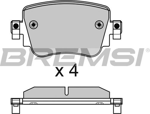 Bremsi BP3623 - Тормозные колодки, дисковые, комплект autospares.lv