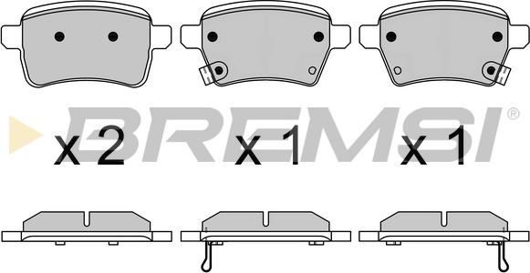 Bremsi BP3627 - Тормозные колодки, дисковые, комплект autospares.lv