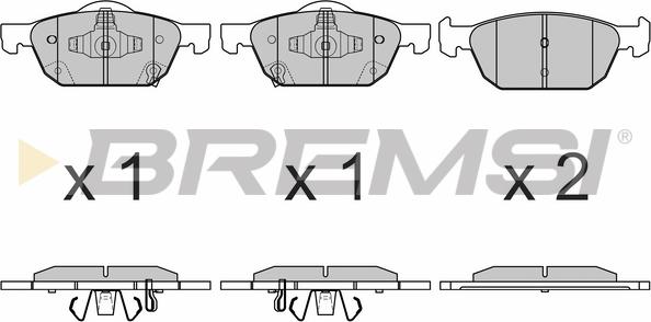 Bremsi BP3674 - Тормозные колодки, дисковые, комплект autospares.lv