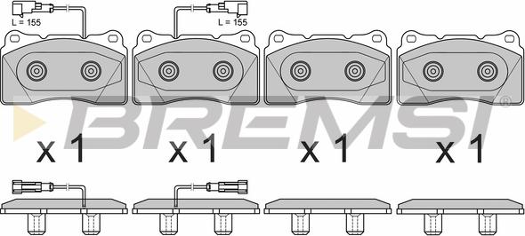 Bremsi BP3678 - Тормозные колодки, дисковые, комплект autospares.lv