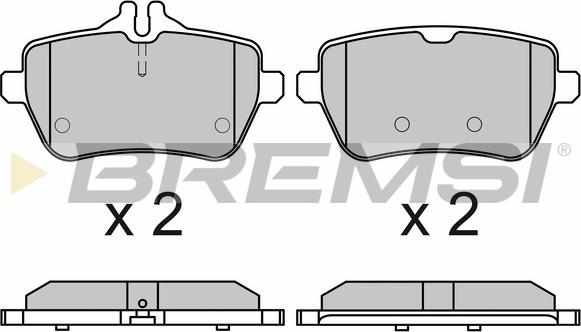 Bremsi BP3672 - Тормозные колодки, дисковые, комплект autospares.lv