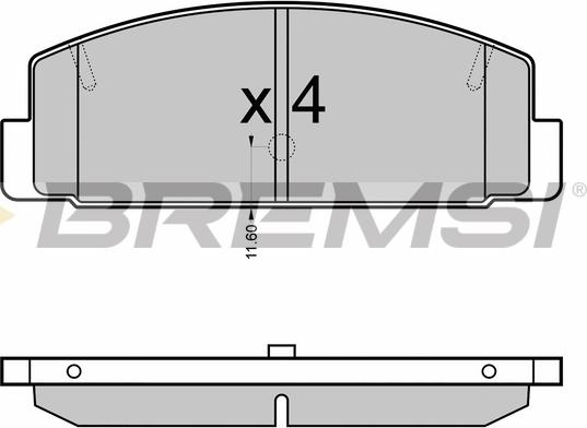 Bremsi BP3090 - Тормозные колодки, дисковые, комплект autospares.lv