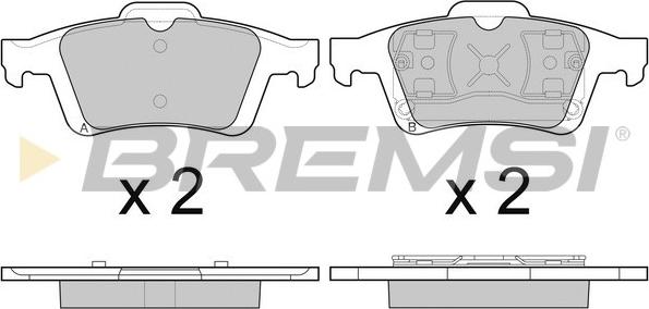 Bremsi BP3091 - Тормозные колодки, дисковые, комплект autospares.lv