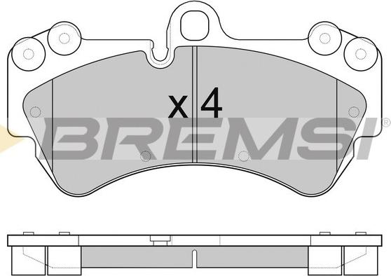 Bremsi BP3098 - Тормозные колодки, дисковые, комплект autospares.lv