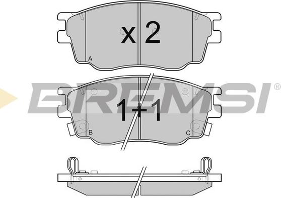 Bremsi BP3092 - Тормозные колодки, дисковые, комплект autospares.lv