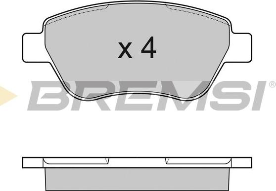 Bremsi BP3040 - Тормозные колодки, дисковые, комплект autospares.lv